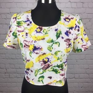 Miss Me Vibrant Energy Floral Crop Top